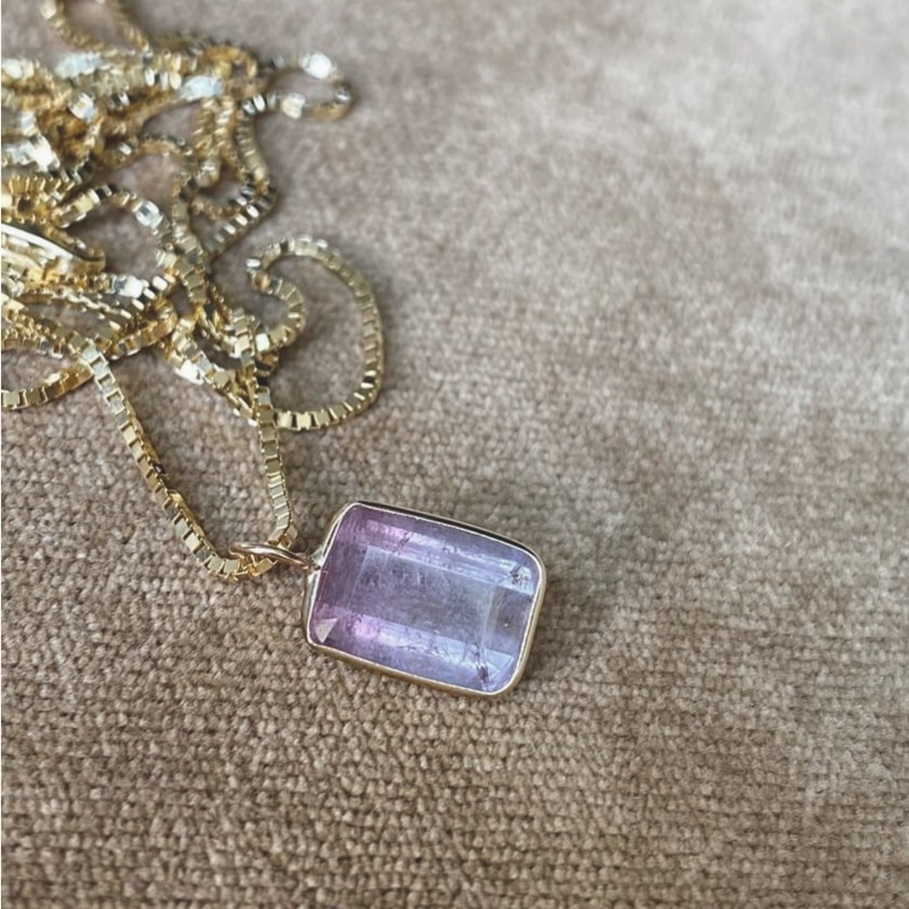 Pink 2 Color Tourmaline Pendant